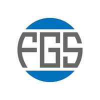 création de logo de lettre fgs sur fond blanc. concept de logo de cercle d'initiales créatives fgs. conception de lettre fgs. vecteur