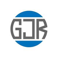 création de logo de lettre gjr sur fond blanc. concept de logo de cercle d'initiales créatives gjr. vecteur