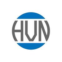 création de logo de lettre hvn sur fond blanc. concept de logo de cercle d'initiales créatives hvn. conception de lettre hvn. vecteur