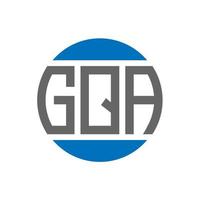 création de logo de lettre gqa sur fond blanc. concept de logo de cercle d'initiales créatives gqa. conception de lettre gqa. vecteur