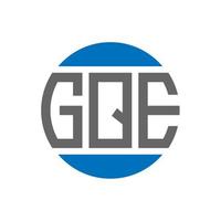 création de logo de lettre gqe sur fond blanc. concept de logo de cercle d'initiales créatives gqe. conception de lettre gqe. vecteur