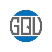 création de logo de lettre gq sur fond blanc. concept de logo de cercle d'initiales créatives gqu. conception de lettre gqu. vecteur
