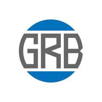 création de logo de lettre grb sur fond blanc. concept de logo de cercle d'initiales créatives grb. conception de lettre grb. vecteur