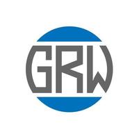 création de logo de lettre grw sur fond blanc. concept de logo de cercle d'initiales créatives grw. conception de lettre grw. vecteur