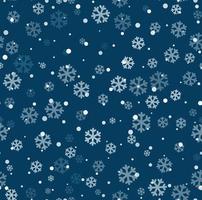 motif de cristmas d'hiver sans couture de vecteur avec des flocons de neige