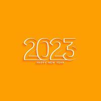 bonne année 2023 fond de conception de texte vecteur