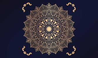 conception de fond de mandala de luxe avec motif arabesque doré style islamique oriental oriental. conception de mandala décoratif pour impression, affiche, couverture, brochure, dépliant, bannière. vecteur