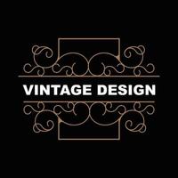 design vintage rétro, logo d'ornement vectoriel minimaliste luxueux, avec style mandala et batik, illustration de marque de produit, invitation, bannière, mode