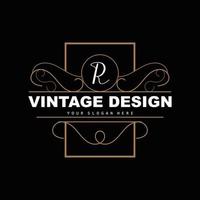 design vintage rétro, logo d'ornement vectoriel minimaliste luxueux, avec style mandala et batik, illustration de marque de produit, invitation, bannière, mode