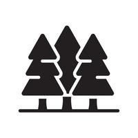 illustration de style d'icône solide de vecteur de forêt. fichier eps10