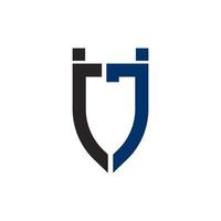 logo lettre tj vecteur