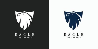 Résumé de conception de logo tête d'aigle avec concept créatif vecteur