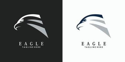 Résumé de conception de logo tête d'aigle avec concept créatif vecteur