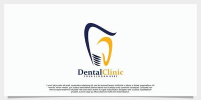 illustration de modèle de conception de logo de clinique dentaire vecteur