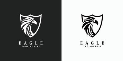 Résumé de conception de logo tête d'aigle avec concept créatif vecteur