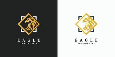 Résumé de conception de logo tête d'aigle avec concept créatif vecteur
