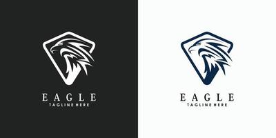 Résumé de conception de logo tête d'aigle avec concept créatif vecteur