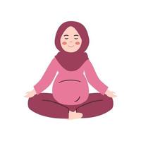 femme enceinte, faire, yoga vecteur