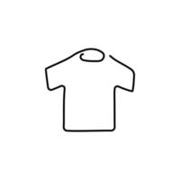 t-shirt vêtements un vecteur de dessin au trait isolé sur fond blanc.