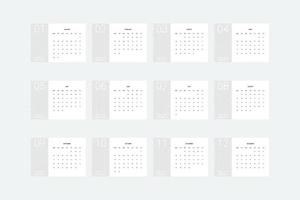 modèle de conception de calendrier de bureau 2023 vecteur