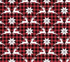 buffalo plaid noël jingle bells sur le fond de la page de musique. modèle sans couture festif. illustration vectorielle. vecteur