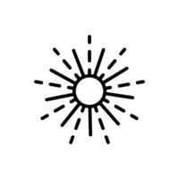 icône de feux d'artifice de vecteur de contour isolé sur fond blanc.