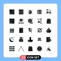 pack d'icônes vectorielles stock de 25 signes et symboles de ligne pour les appareils tableau budget bureau mathématiques éléments de conception vectoriels modifiables vecteur