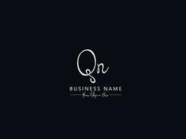 résumé, qn, signature, logo, lettre, vecteur