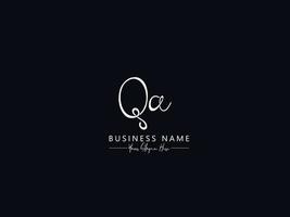 résumé, qa, signature, logo, lettre, vecteur