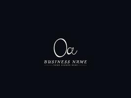 signature oa oa logo lettre vecteur stock
