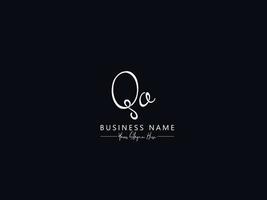 résumé, qo, signature, logo, lettre, vecteur