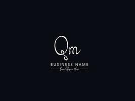 résumé, qm, signature, logo, lettre, vecteur