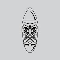 un logo de tête de tiki minimal. un excellent logo adapté à toute entreprise. vecteur