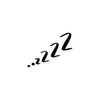 ensemble de symboles de doodle de sommeil zzzz. vecteur