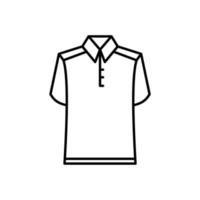 contour, icône de chemise vectorielle simple isolée sur fond blanc. vecteur