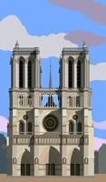 notre Dame de Paris. vecteur. vecteur