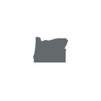 conception de logo ou d'icône de carte de l'oregon vecteur