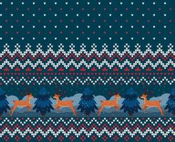 modèle tricoté de noël et du nouvel an. conception de pull en tricot de laine. papier peint papier d'emballage impression textile. eps 10 vecteur