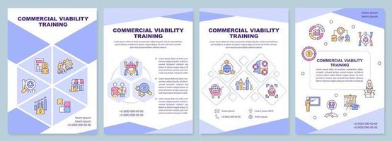 modèle de brochure violet de formation à la viabilité commerciale vecteur