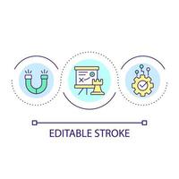 icône de concept de boucle de stratégie commerciale vecteur