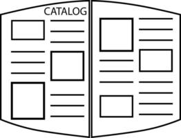 icône de catalogue sur fond blanc. les catalogues électroniques chantent. symbole du catalogue. style plat. vecteur