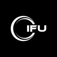 création de logo de lettre ifu dans l'illustration. logo vectoriel, dessins de calligraphie pour logo, affiche, invitation, etc. vecteur