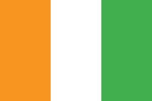conception du drapeau de la côte d'ivoire vecteur