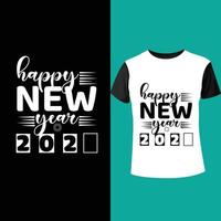 conception de t-shirt de bonne année vecteur