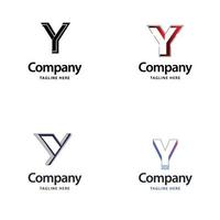 lettre y grand logo pack design création de logos modernes créatifs pour votre entreprise vecteur