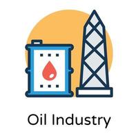 raffinerie de pétrole à la mode vecteur