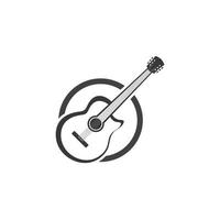 guitare logo modèle vecteur icône illustration