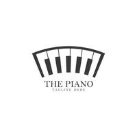 piano logo modèle vecteur icône illustration
