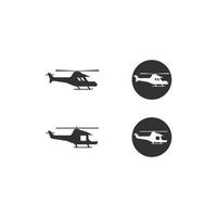 illustration d'icône vectorielle logo hélicoptère vecteur