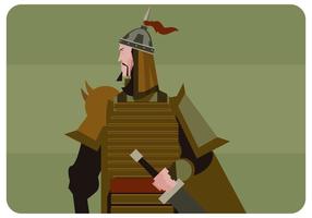 Vecteur de soldat mongol